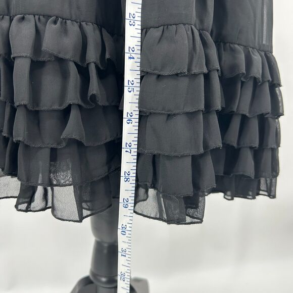 KENSIE GIRL Black Cocktail Party Formal Dress~Strapless Mini w Ruffles LBD~Sz S - Picture 12 of 14